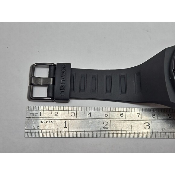 Rockwell Rider Coliseum Digital Black 48mm Chrono Timer Alarm 100M New Battery - Picture 9 of 11